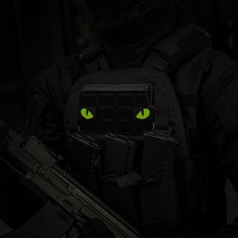 M-TAC Naszywka na rzep Tiger Eyes Laser Cut PAIR Black Yellow GID