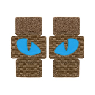 M-TAC Naszywka na rzep Tiger Eyes Laser Cut PAIR Coyote Blue GID