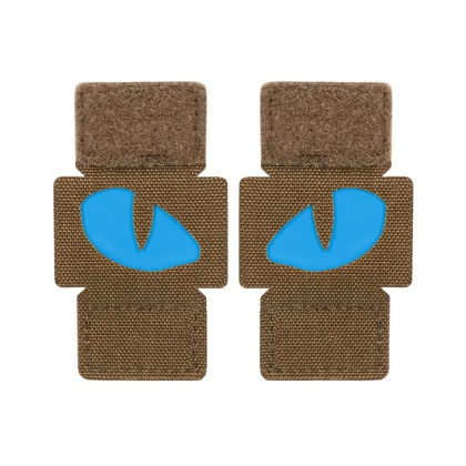 M-TAC Naszywka na rzep Tiger Eyes Laser Cut PAIR Coyote Blue GID