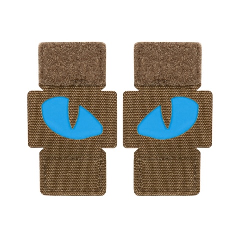 M-TAC Naszywka na rzep Tiger Eyes Laser Cut PAIR Coyote Blue GID