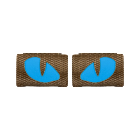 M-TAC Naszywka na rzep Tiger Eyes Laser Cut PAIR Coyote Blue GID
