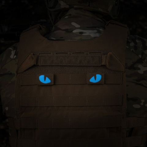 M-TAC Naszywka na rzep Tiger Eyes Laser Cut PAIR Coyote Blue GID
