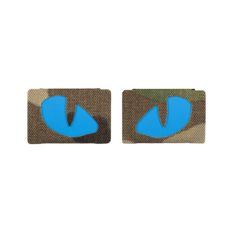 M-TAC Naszywka na rzep Tiger Eyes Laser Cut PAIR MultiCam Blue GID