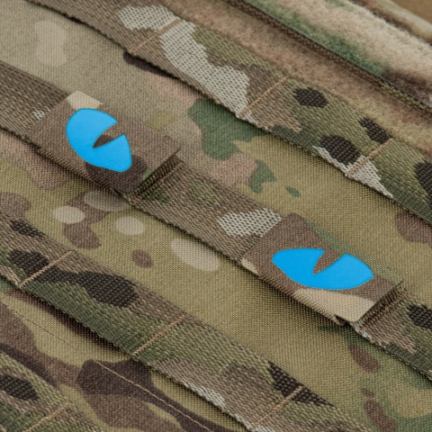 M-TAC Naszywka na rzep Tiger Eyes Laser Cut PAIR MultiCam Blue GID