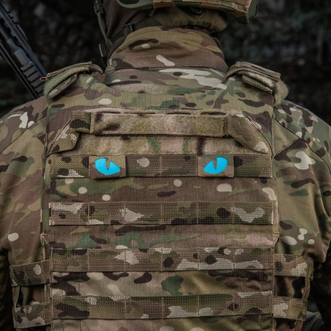 M-TAC Naszywka na rzep Tiger Eyes Laser Cut PAIR MultiCam Blue GID