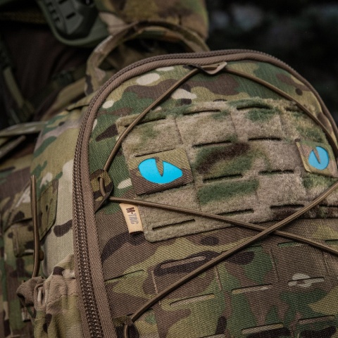 M-TAC Naszywka na rzep Tiger Eyes Laser Cut PAIR MultiCam Blue GID