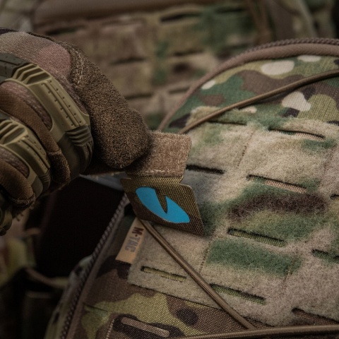 M-TAC Naszywka na rzep Tiger Eyes Laser Cut PAIR MultiCam Blue GID