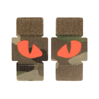 M-TAC Naszywka na rzep Tiger Eyes Laser Cut PAIR MultiCam Red GID