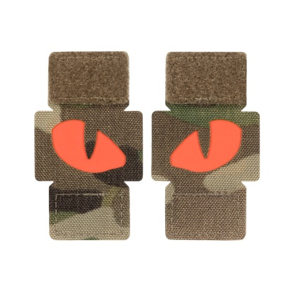 M-TAC Naszywka na rzep Tiger Eyes Laser Cut PAIR MultiCam Red GID