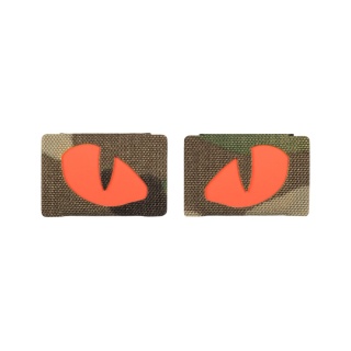 M-TAC Naszywka na rzep Tiger Eyes Laser Cut PAIR MultiCam Red GID