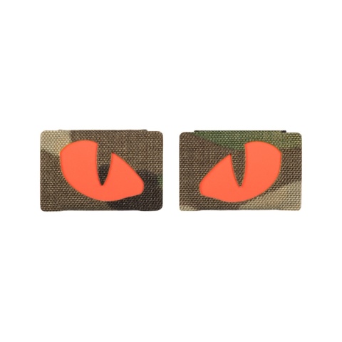 M-TAC Naszywka na rzep Tiger Eyes Laser Cut PAIR MultiCam Red GID