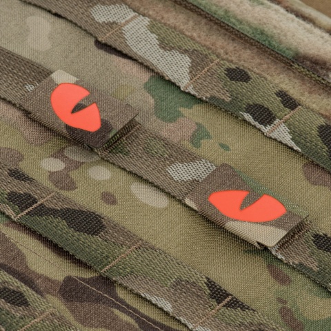M-TAC Naszywka na rzep Tiger Eyes Laser Cut PAIR MultiCam Red GID